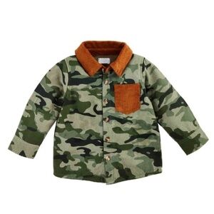 NWOT Mud Pie Boys’ Camo Shacket, size: 4-5T